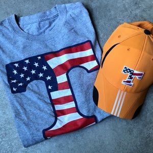 Bundle: University of Tennessee Vols patriotic hat & t-shirt

Pet & Smoke free